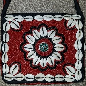 Hand beaded Crossbody Purse
